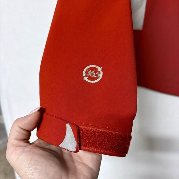 Y2K Eddie Bauer Soft‎ Shell Jacket Coat Women L Red Rain Hood Full Zip Vintage - Picture 10 of 14